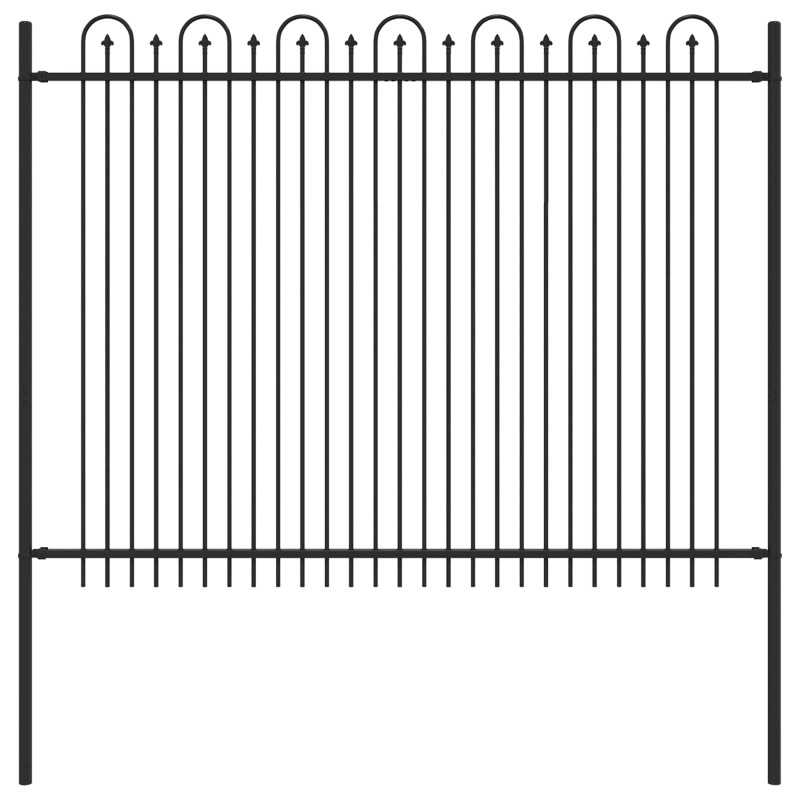 vidaXL Φράχτης Καμάρας με Άκρες DRONTEN 200 x 200 cm Μαύρο