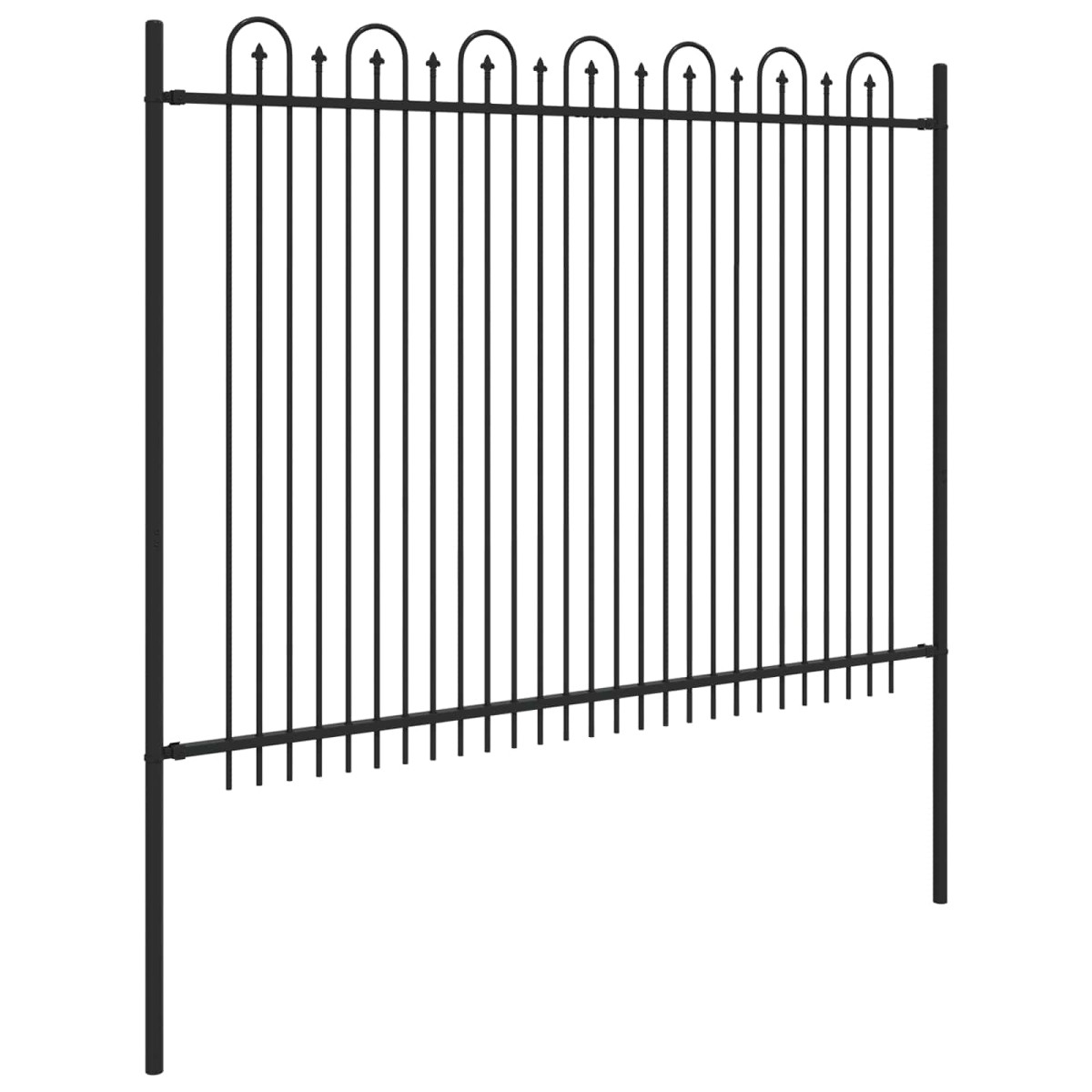 vidaXL Φράχτης Καμάρας με Άκρες DRONTEN 200 x 200 cm Μαύρο