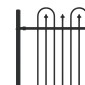 vidaXL Φράχτης Καμάρας με Άκρες DRONTEN 200 x 200 cm Μαύρο
