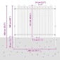 vidaXL Φράχτης Καμάρας με Άκρες DRONTEN 200 x 200 cm Μαύρο