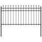 vidaXL Δαχτυλίδι φράχτη TILBURG 200 x 150 cm Μαύρο