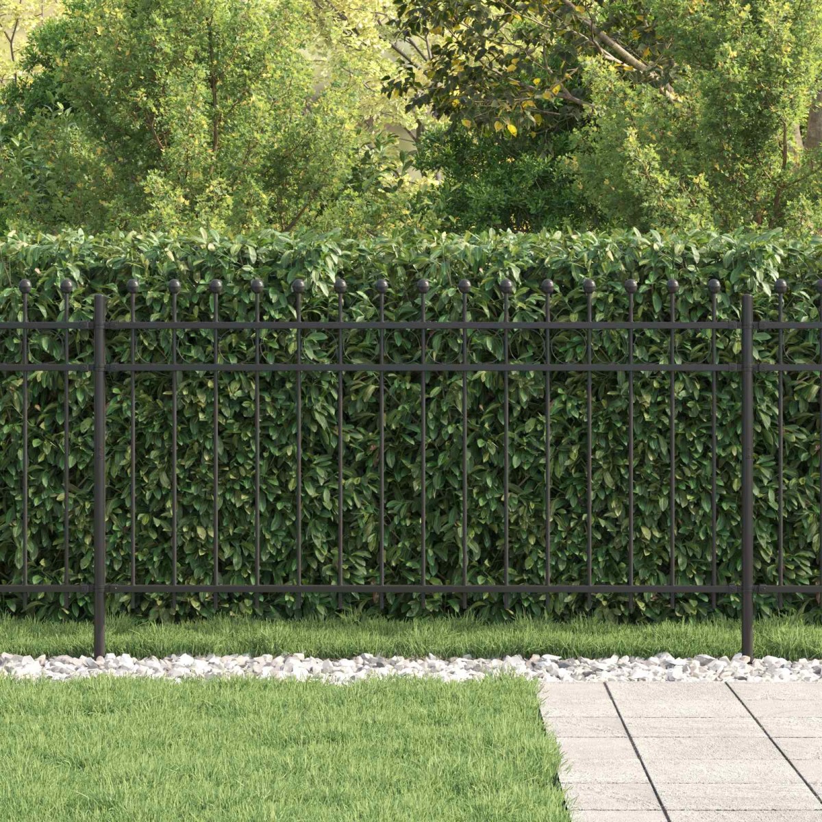 vidaXL Δαχτυλίδι φράχτη TILBURG 200 x 150 cm Μαύρο