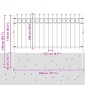 vidaXL Δαχτυλίδι φράχτη TILBURG 200 x 150 cm Μαύρο