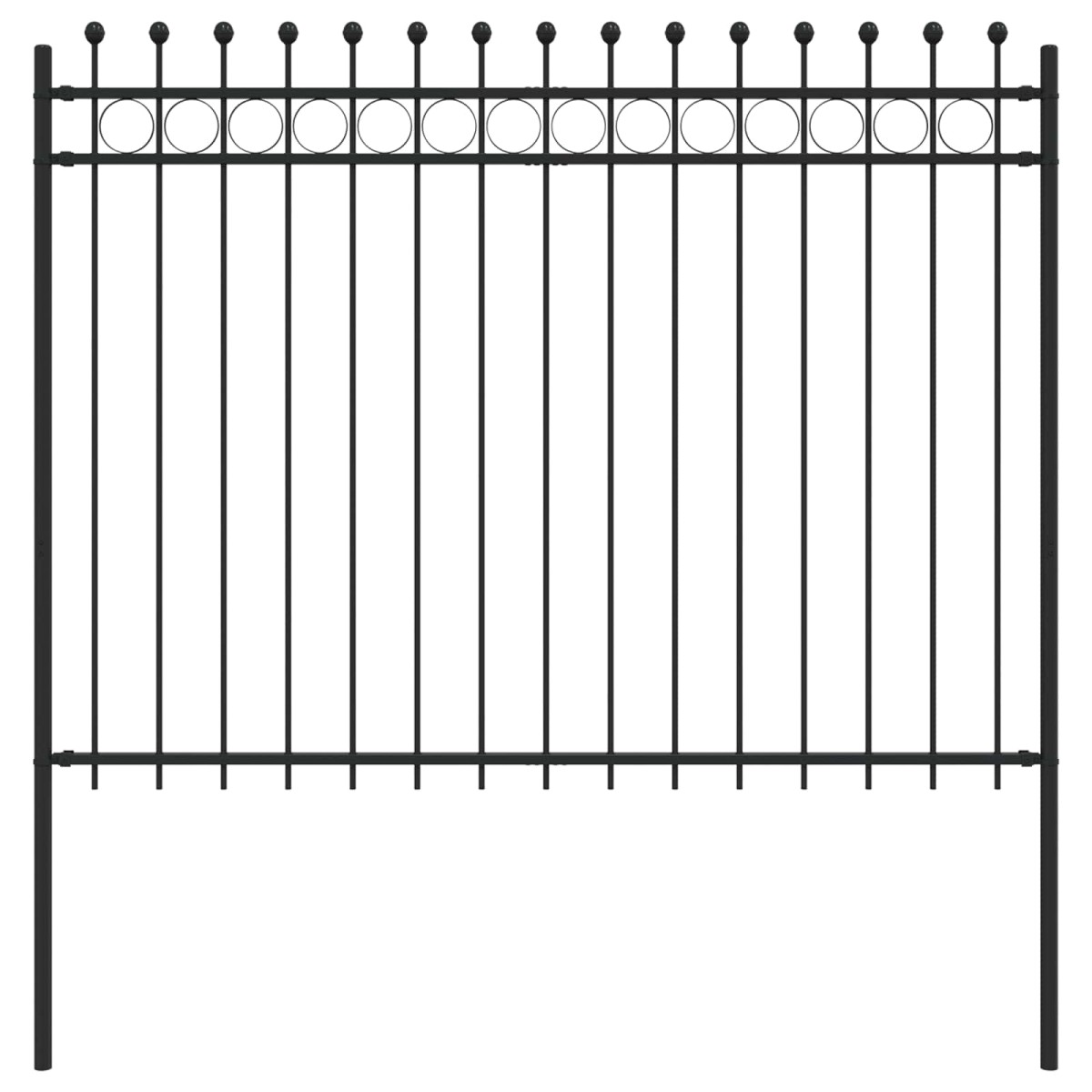 vidaXL Δαχτυλίδι φράχτη TILBURG 200 x 200 cm Μαύρο
