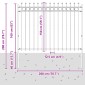 vidaXL Δαχτυλίδι φράχτη TILBURG 200 x 200 cm Μαύρο