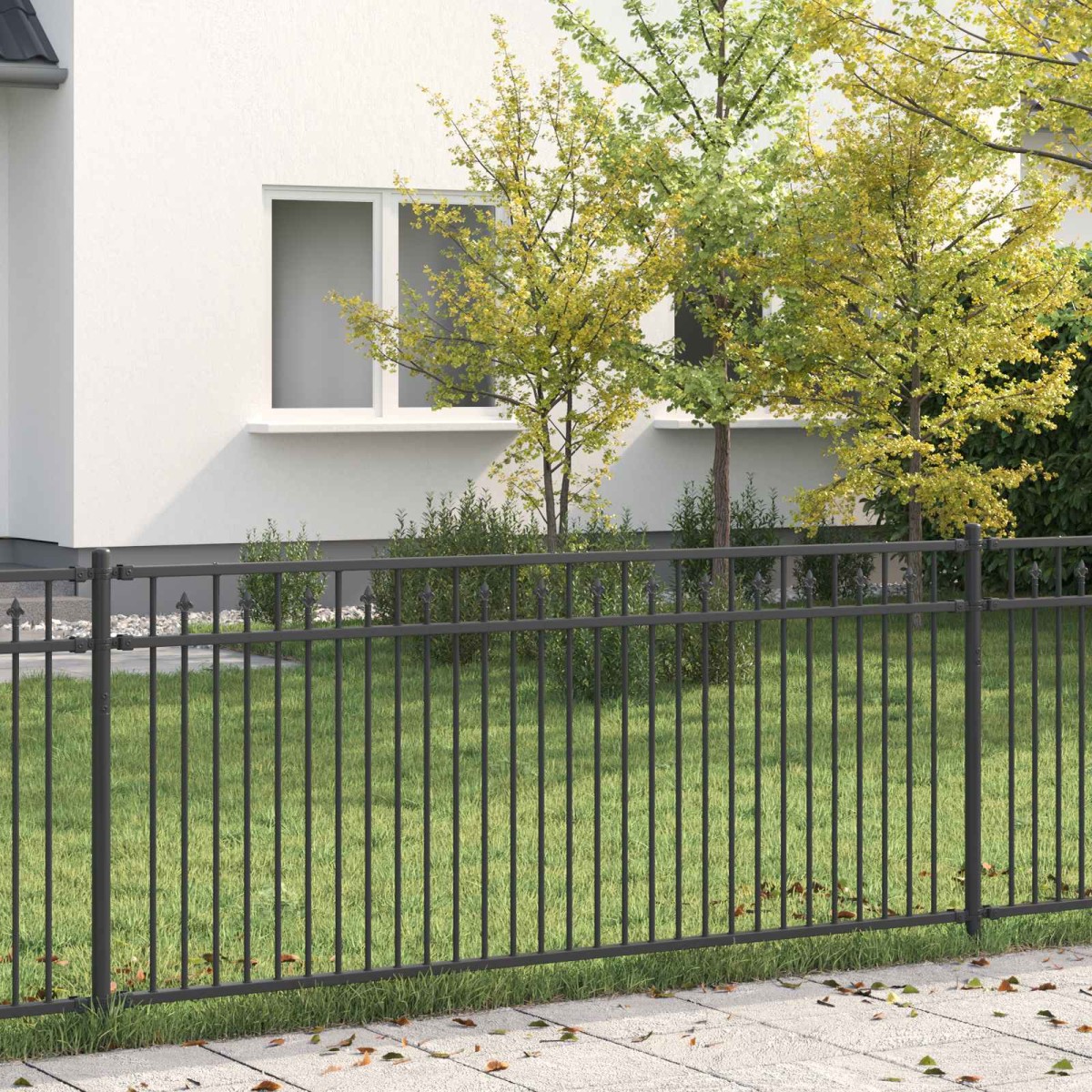 vidaXL Φράχτης με Άκρες BAARLO 200 x 130 εκ Μαύρο