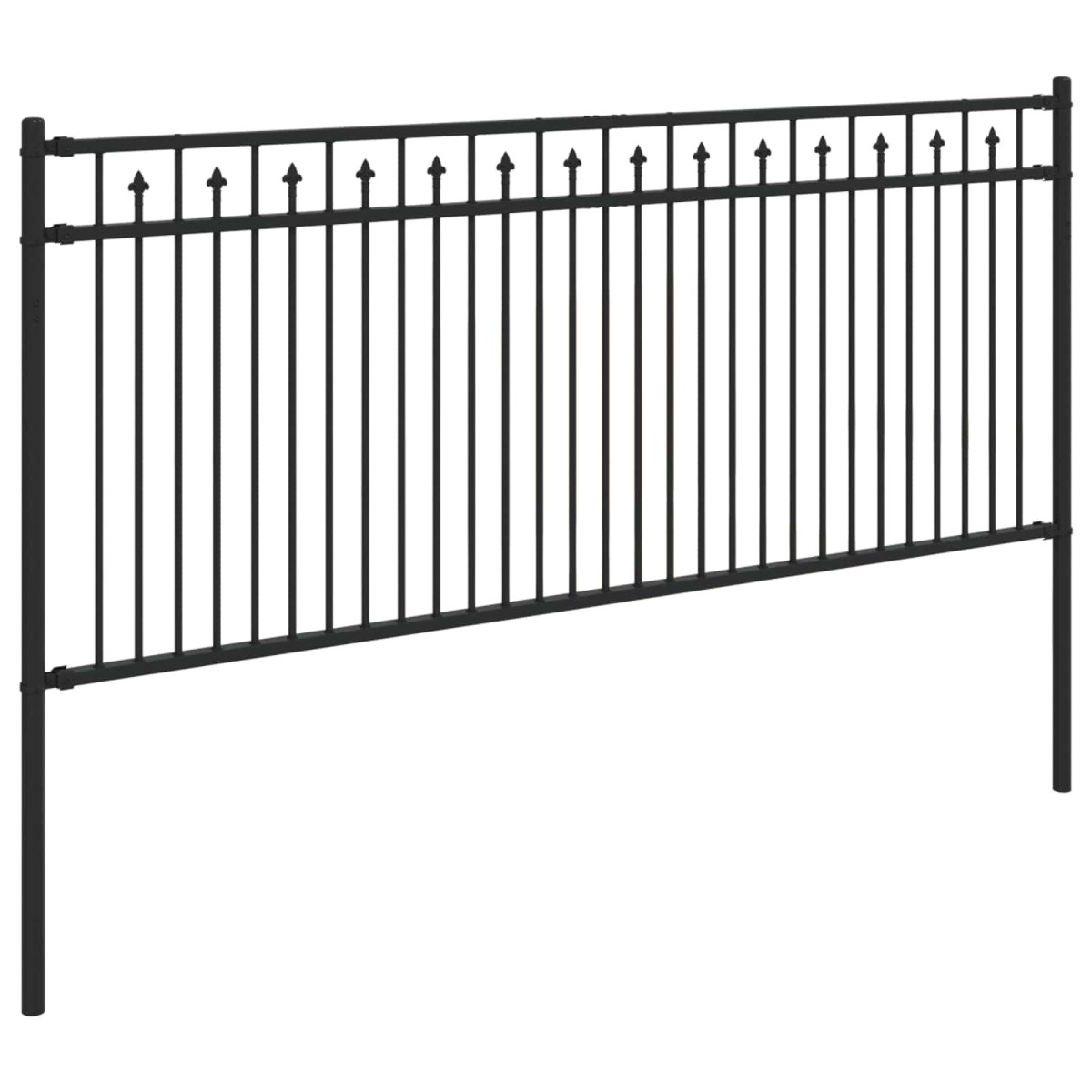 vidaXL Φράχτης με Άκρες BAARLO 200 x 130 εκ Μαύρο