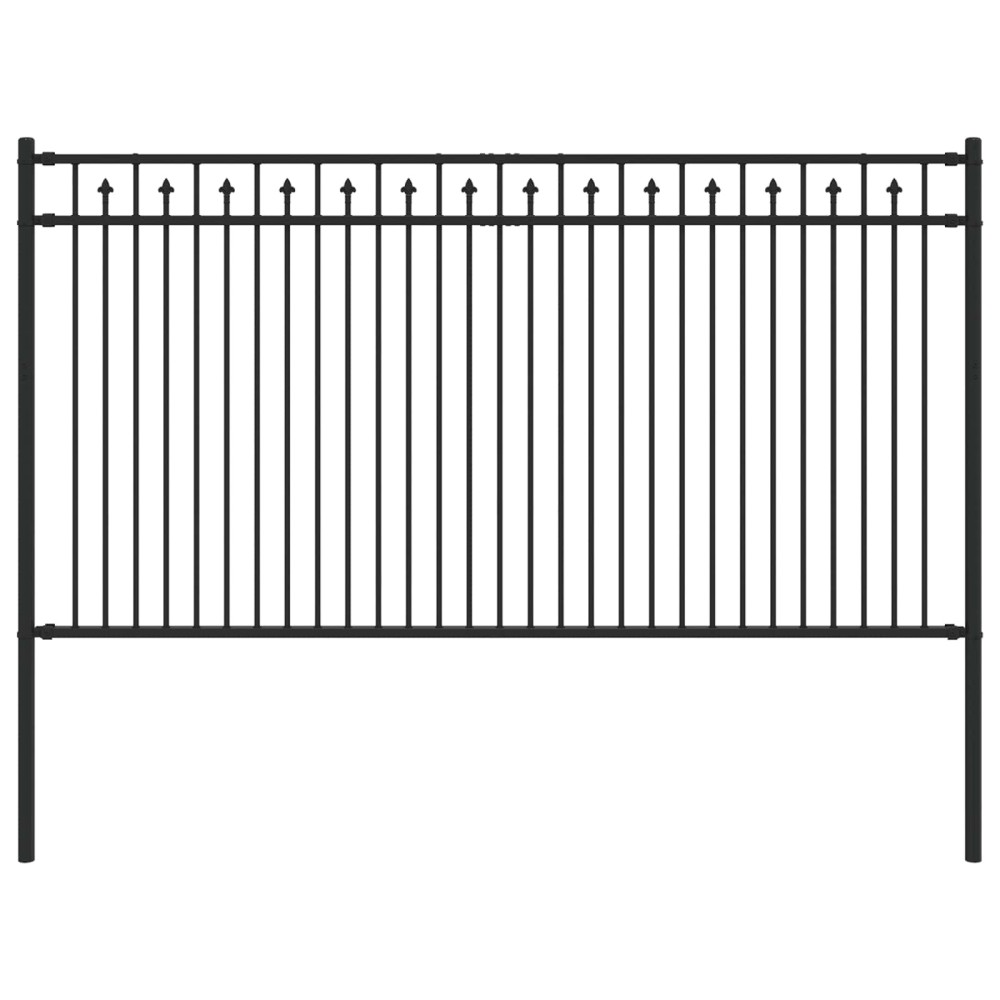 vidaXL Φράχτης με Άκρες BAARLO 200 x 150 cm Μαύρο