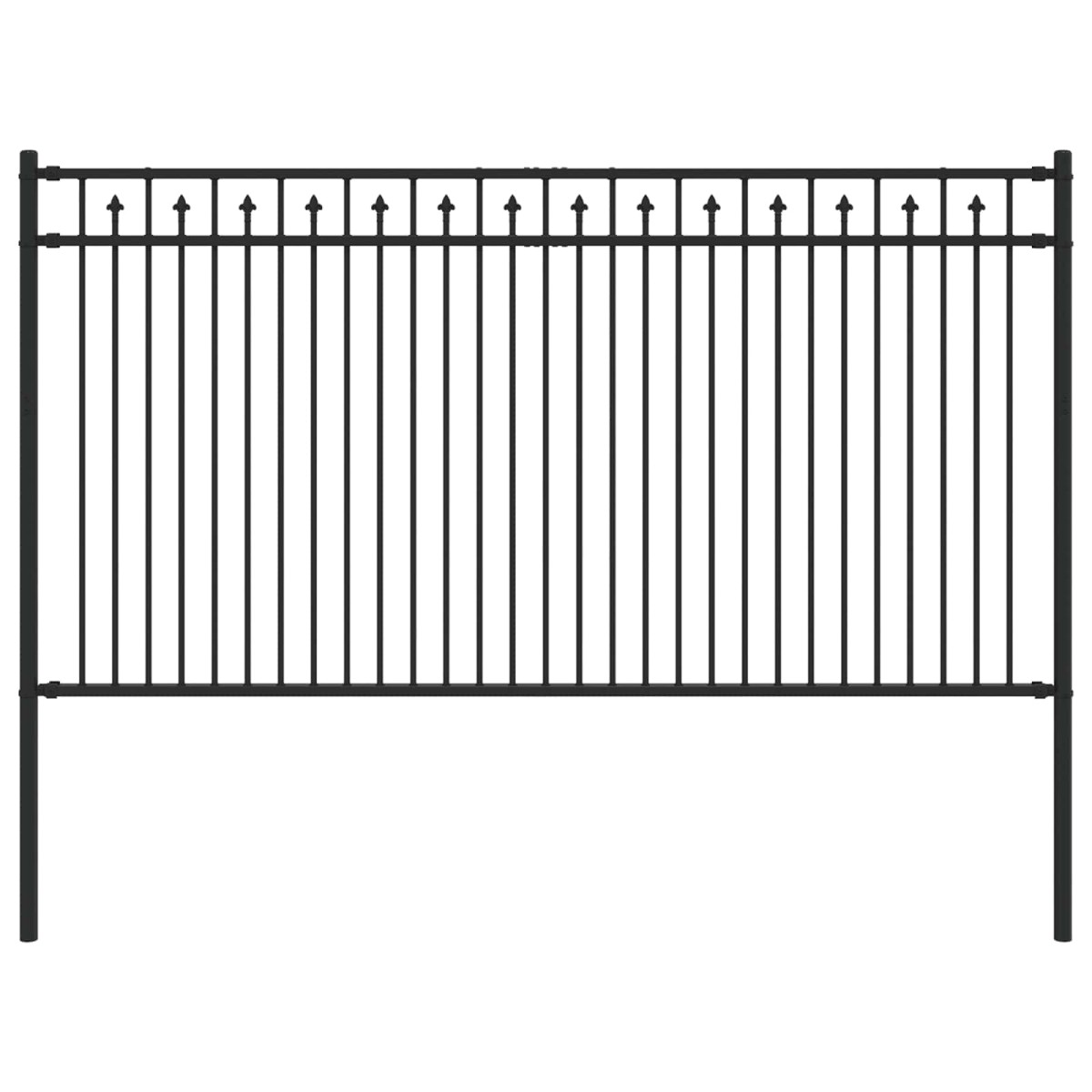 vidaXL Φράχτης με Άκρες BAARLO 200 x 150 cm Μαύρο