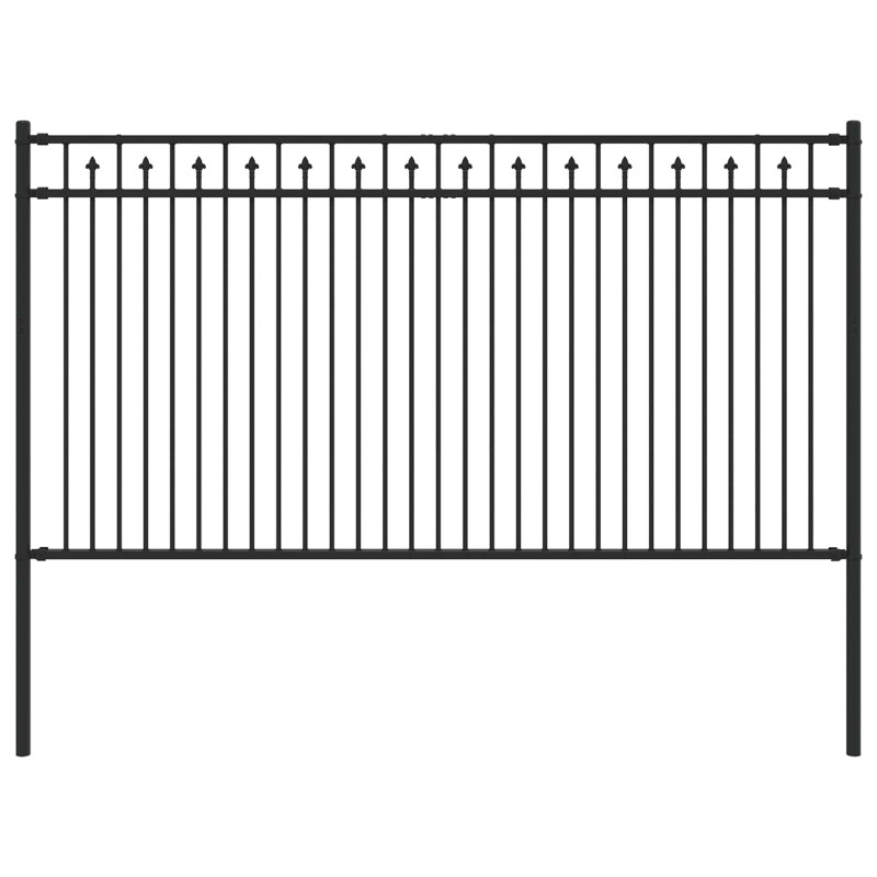 vidaXL Φράχτης με Άκρες BAARLO 200 x 150 cm Μαύρο