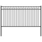 vidaXL Φράχτης με Άκρες BAARLO 200 x 150 cm Μαύρο
