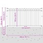vidaXL Φράχτης με Άκρες BAARLO 200 x 150 cm Μαύρο