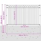 vidaXL Φράχτης με Άκρες BAARLO 200 x 166 εκ Μαύρο