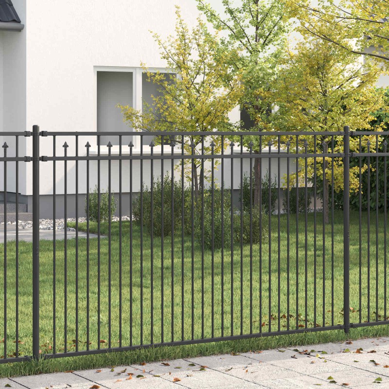 vidaXL Φράχτης με Άκρες BAARLO 200 x 166 εκ Μαύρο