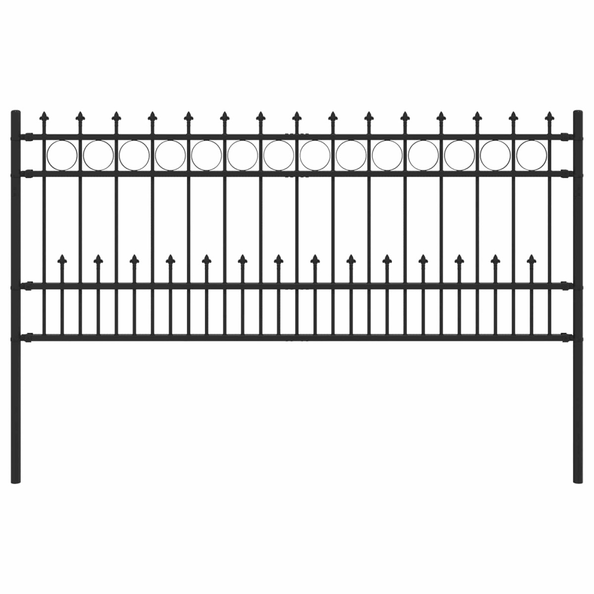 vidaXL Φράχτης Σπάικ Ρινγκ HORST 200 x 130 εκ Μαύρο