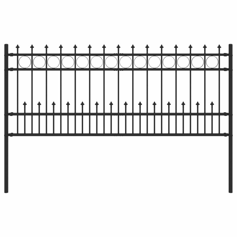 vidaXL Φράχτης Σπάικ Ρινγκ HORST 200 x 130 εκ Μαύρο