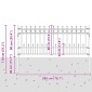 vidaXL Φράχτης Σπάικ Ρινγκ HORST 200 x 130 εκ Μαύρο