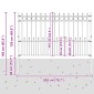 vidaXL Φράχτης Σπάικ Ρινγκ HORST 200 x 166 εκ Μαύρο