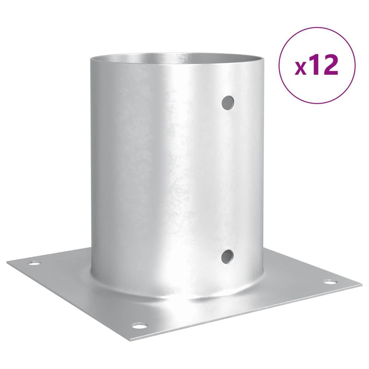 vidaXL Κυκλικό Υποβρύχιο Στήριγμα 12 τεμ. Ασημί 18 x 18 x 15 εκ