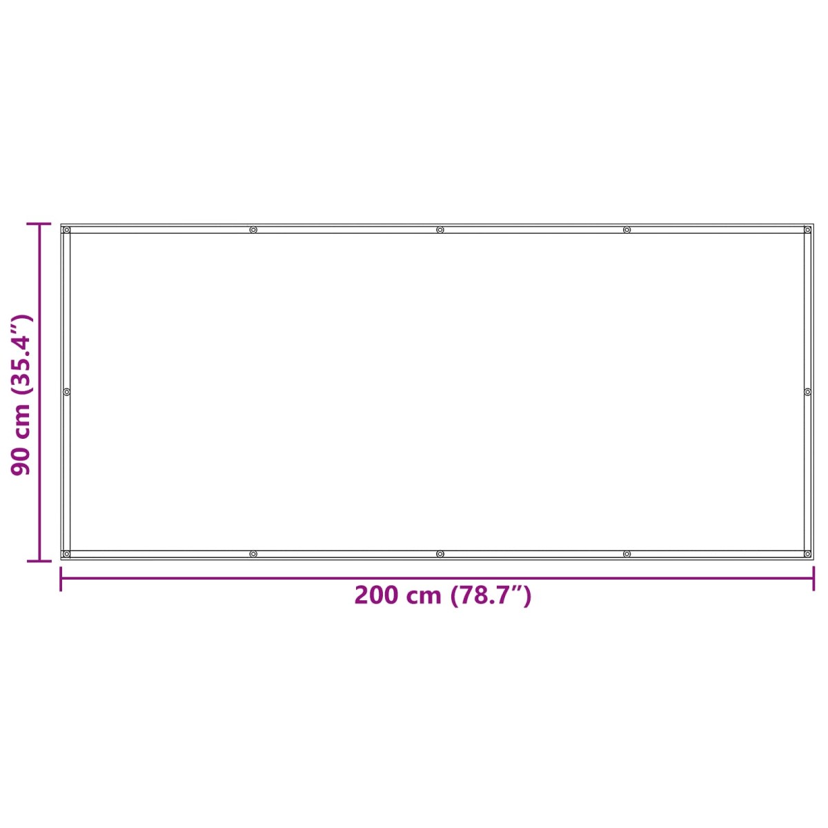 vidaXL Οθόνη Μπαλκονιού 90 x 200 cm