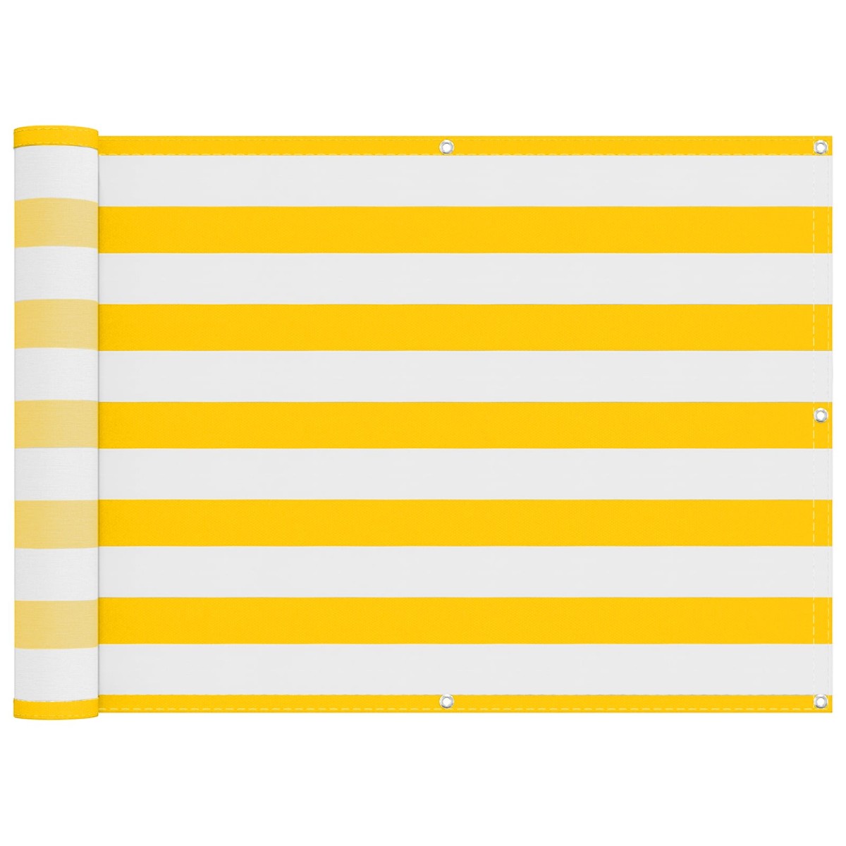 vidaXL Οθόνη Μπαλκονιού Κίτρινο και Λευκό 75 x 200 cm
