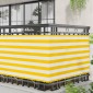 vidaXL Οθόνη Μπαλκονιού Κίτρινο και Λευκό 100 x 700 εκ Ύφασμα Όξφορντ