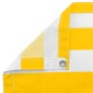 vidaXL Οθόνη Μπαλκονιού Κίτρινο και Λευκό 110 x 400 cm Ύφασμα Όξφορντ
