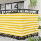 vidaXL Οθόνη Μπαλκονιού Κίτρινο και Λευκό 110 x 700 εκ Ύφασμα Όξφορντ