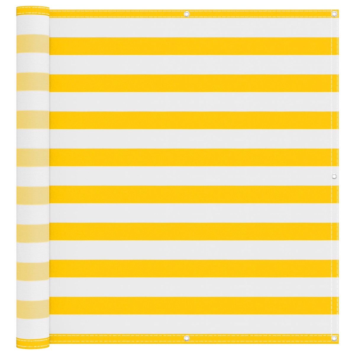 vidaXL Οθόνη Μπαλκονιού Κίτρινο και Λευκό 120 x 200 cm