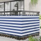 vidaXL Οθόνη Μπαλκονιού Μπλε και άσπρο 100 x 200 cm Ύφασμα Όξφορντ
