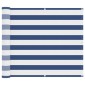 vidaXL Οθόνη Μπαλκονιού Μπλε και άσπρο 100 x 800 cm Ύφασμα Όξφορντ