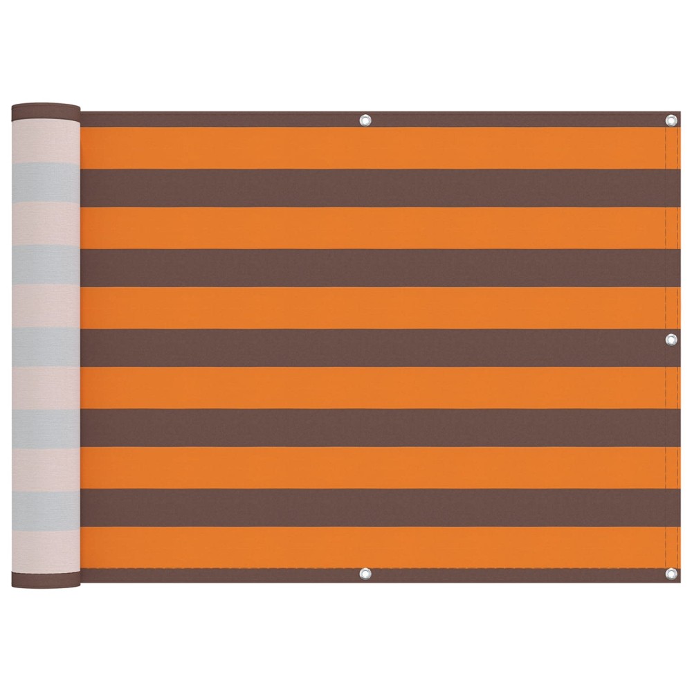 vidaXL Οθόνη Μπαλκονιού Πορτοκαλί και Καφέ 75 x 200 cm