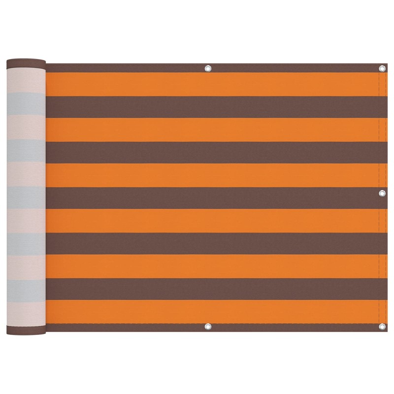 vidaXL Οθόνη Μπαλκονιού Πορτοκαλί και Καφέ 75 x 200 cm