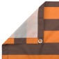 vidaXL Οθόνη Μπαλκονιού Πορτοκαλί και Καφέ 110 x 800 εκ Ύφασμα Όξφορντ