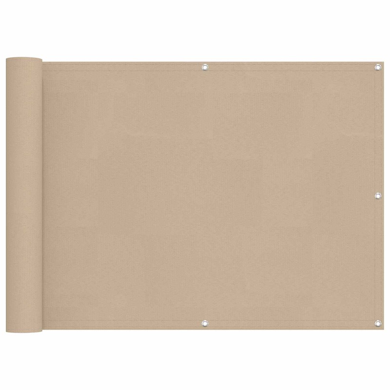 vidaXL Οθόνη Μπαλκονιού Μπεζ 75 x 200 cm