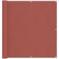 vidaXL Οθόνη Μπαλκονιού Τερακότα 110 x 500 cm Ύφασμα Όξφορντ