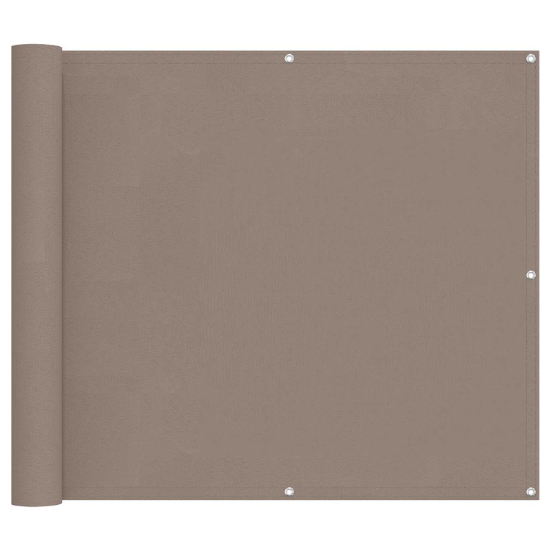 vidaXL Οθόνη Μπαλκονιού Taupe 100 x 400 cm Ύφασμα Όξφορντ