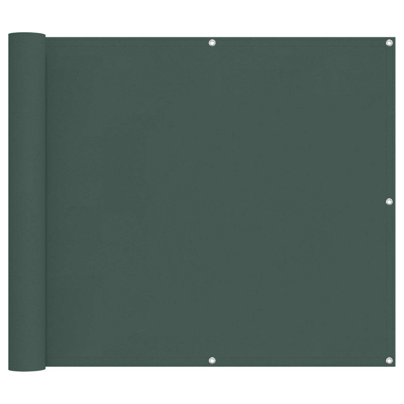 vidaXL Οθόνη Μπαλκονιού Σκούρο Πράσινο 100 x 600 cm Ύφασμα Όξφορντ
