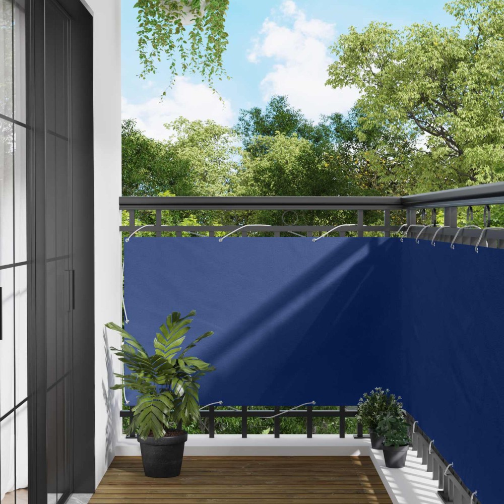 vidaXL Οθόνη Μπαλκονιού Μπλε 100 x 1000 cm Ύφασμα Όξφορντ