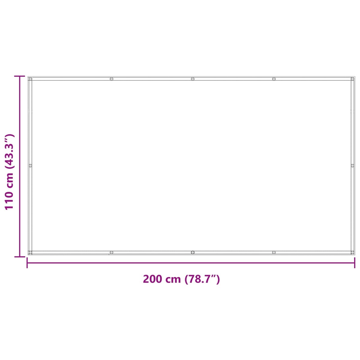 vidaXL Οθόνη Μπαλκονιού Μπλε 110 x 200 εκ Ύφασμα Όξφορντ
