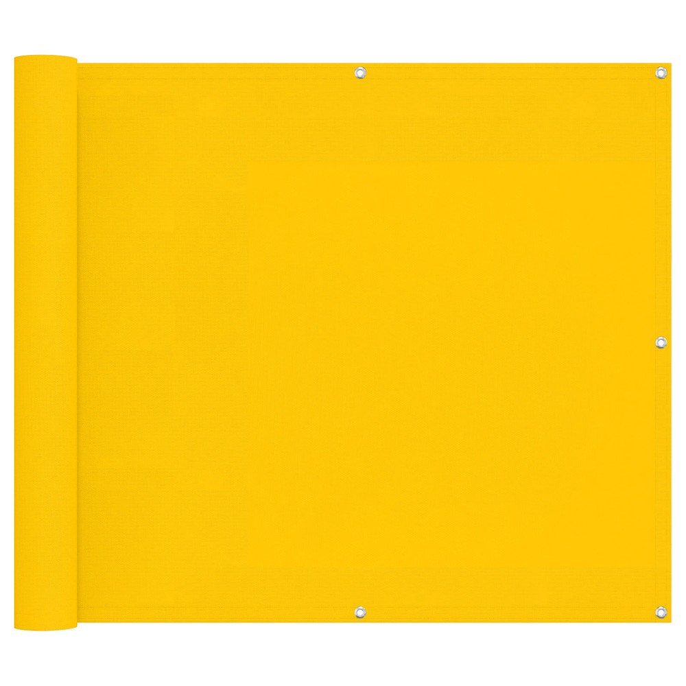vidaXL Οθόνη Μπαλκονιού Κίτρινο 100 x 500 cm Ύφασμα Όξφορντ