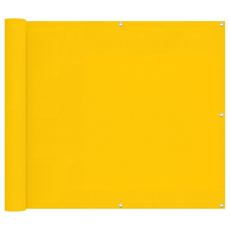 vidaXL Οθόνη Μπαλκονιού Κίτρινο 100 x 500 cm Ύφασμα Όξφορντ