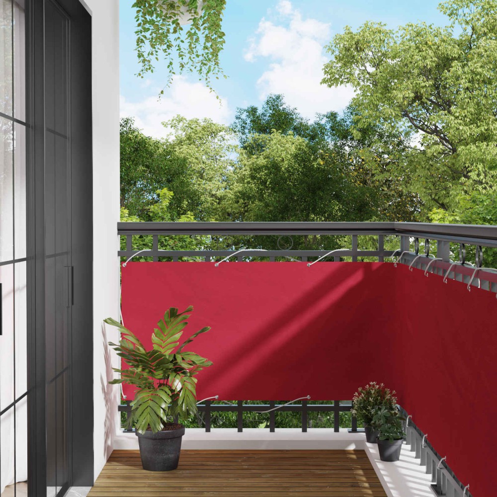 vidaXL Οθόνη Μπαλκονιού Κόκκινο 75 x 200 cm