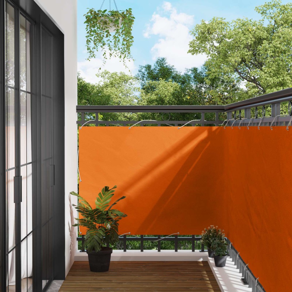vidaXL Οθόνη Μπαλκονιού Πορτοκαλί 110 x 400 cm Ύφασμα Όξφορντ