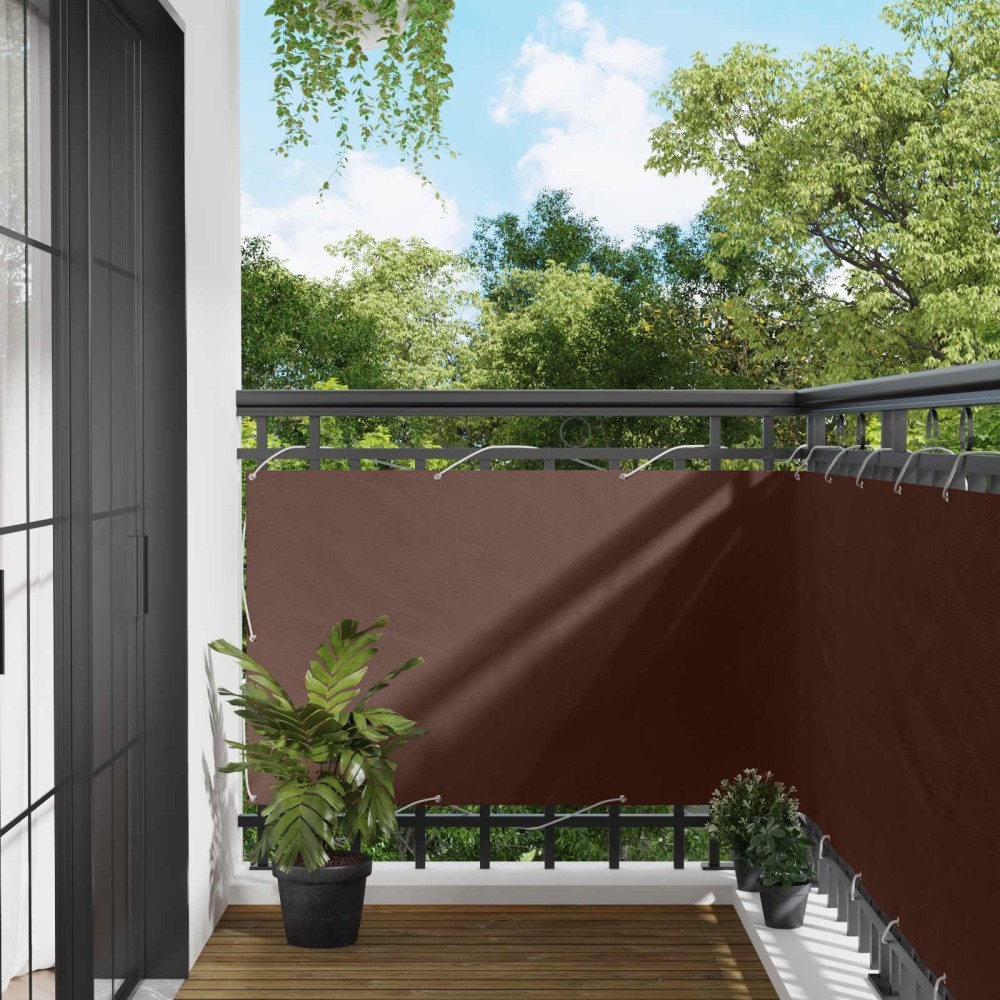 vidaXL Οθόνη Μπαλκονιού Καφέ 100 x 300 cm Ύφασμα Όξφορντ