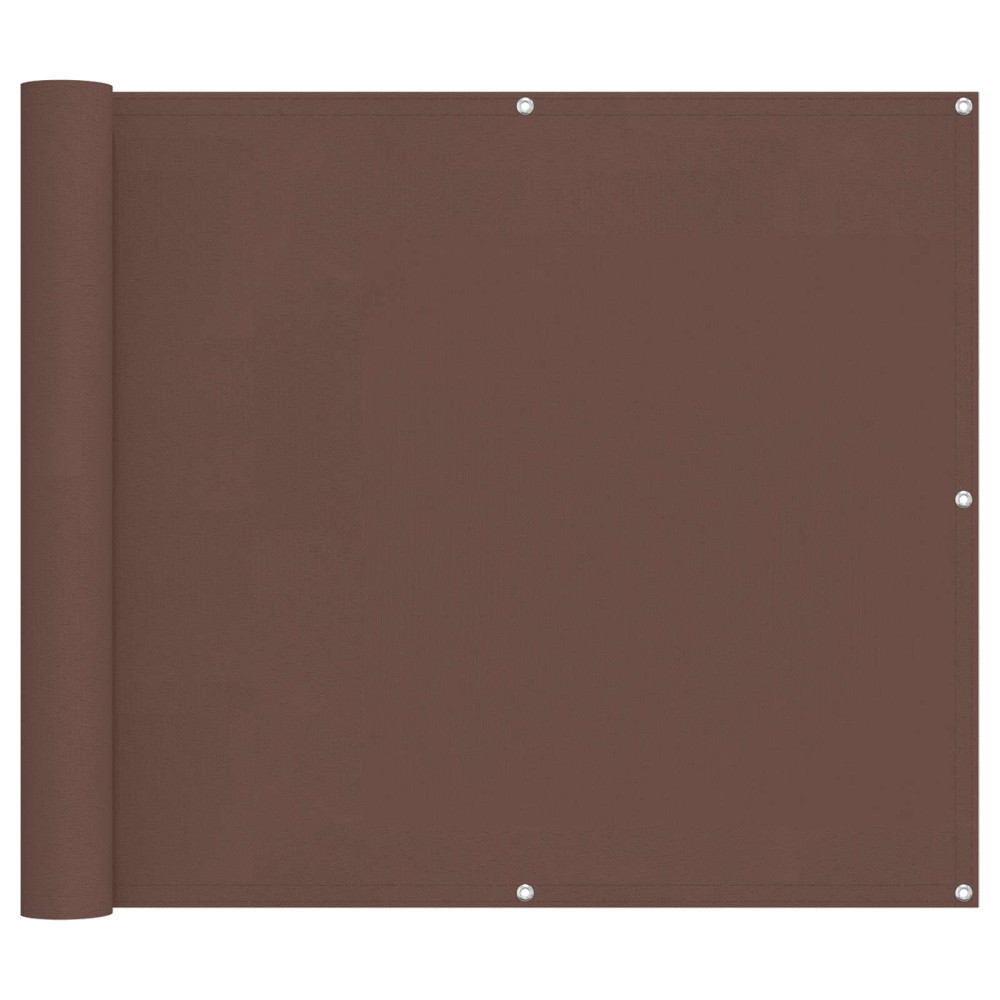 vidaXL Οθόνη Μπαλκονιού 100 x 800 cm Ύφασμα Όξφορντ Ορθογώνιος Καφέ