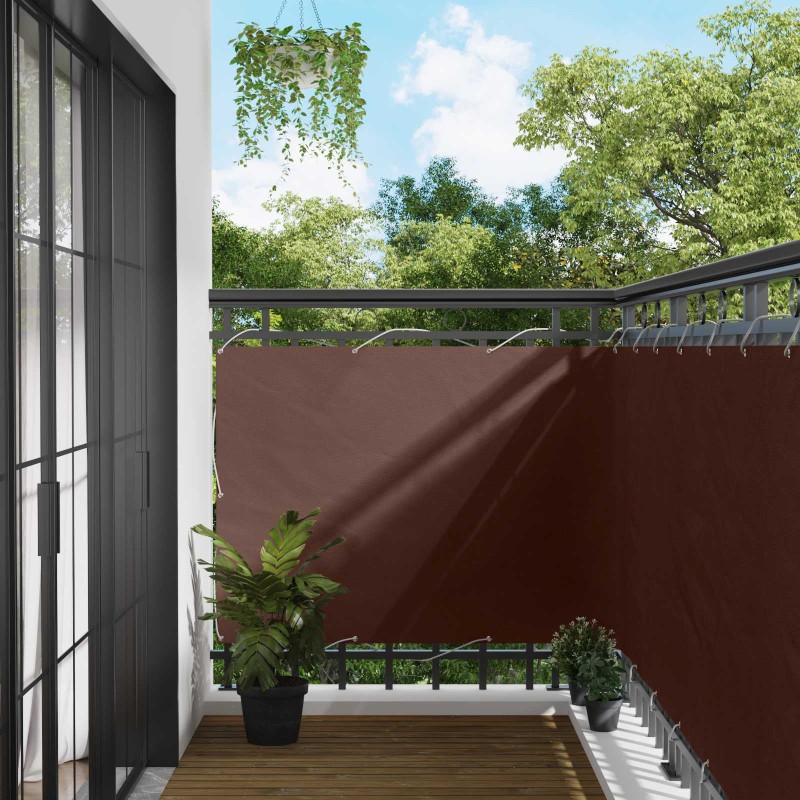 vidaXL Οθόνη Μπαλκονιού Καφέ 110 x 300 cm Ύφασμα Όξφορντ
