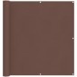 vidaXL Οθόνη Μπαλκονιού Καφέ 110 x 400 cm Ύφασμα Όξφορντ