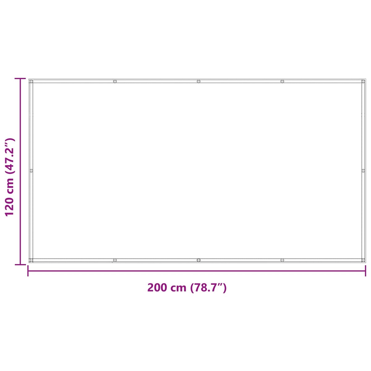 vidaXL Οθόνη Μπαλκονιού Καφέ 120 x 200 cm Ύφασμα Όξφορντ