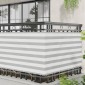 vidaXL Οθόνη Μπαλκονιού Ανοιχτό Γκρι και Λευκό 100 x 600 cm
